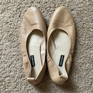 Nude Leather Flats